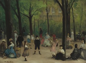 Jardins do Luxemburgo, 1906 de William James Glackens